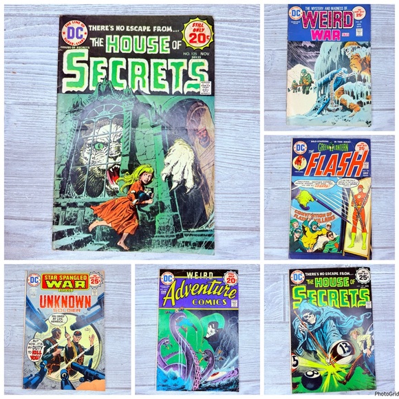 Vintage dc comic books graphic novel house of secrets weird war flash unknown